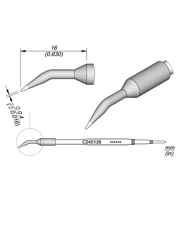 Elewant_Grot_stożkowy_wygięty_0.40mm_JBC_C245126