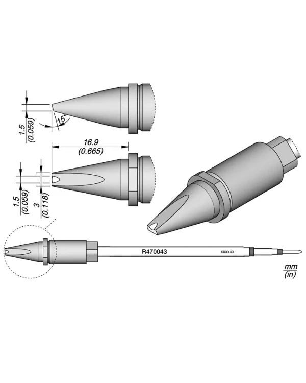 Elewant_Grot_wkrętakowy_wklęsły_3.0x1.5x1.5mm_JBC_R470043