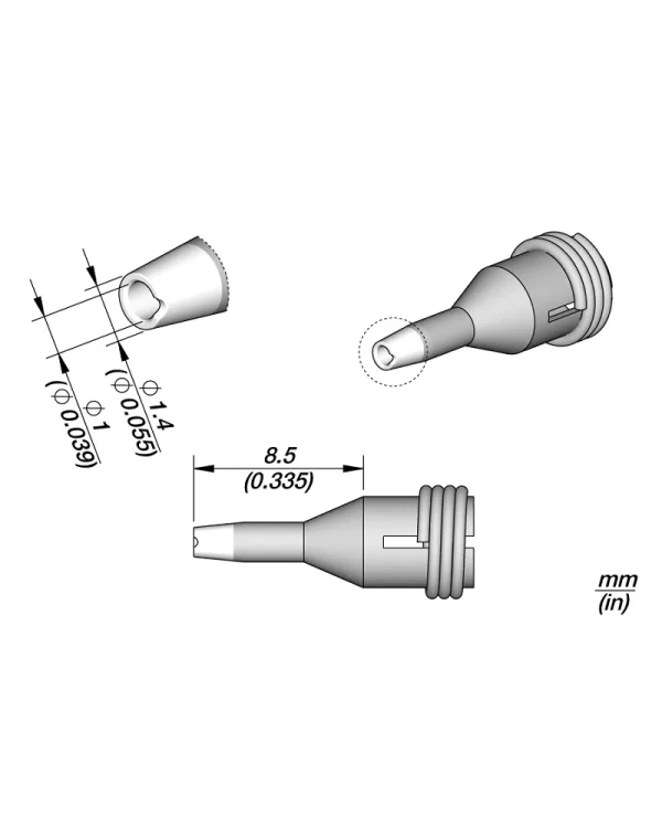 Elewant_Dysza_prosta_1.0mm_JBC_C360013_x10szt