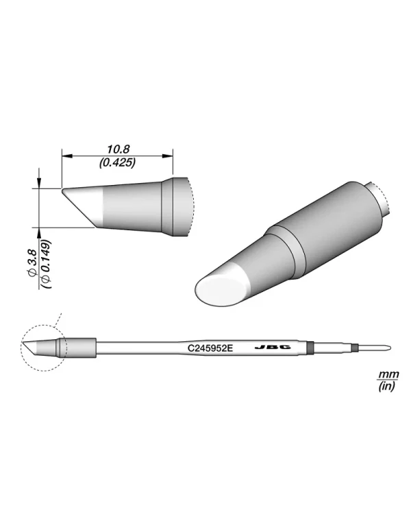 Elewant_Grot_stożkowy_ścięty_3.80mm_wzmacniany_JBC_C245952E