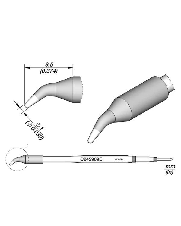 Elewant_Grot_stożkowy_wygięty_1.00mm_wzmacniany_JBC_C245909E