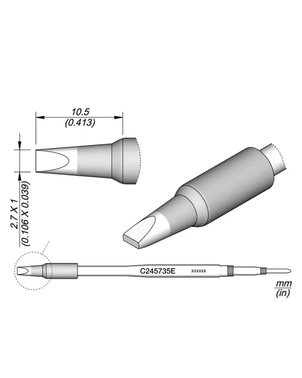 Elewant_Grot_wkrętakowy_2.70x1.00mm_wzmacniany_JBC_C245735E