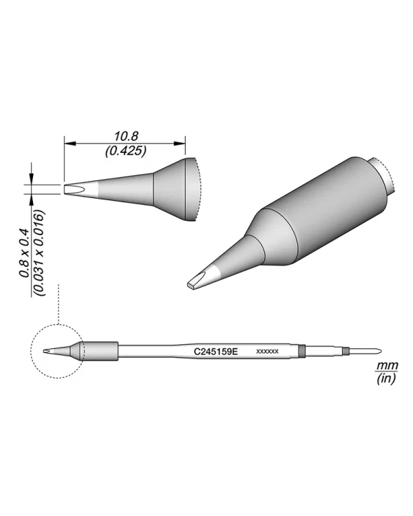 Elewant_Grot_wkrętakowy_0.80x0.40mm_wzmacniany_JBC_C245159E