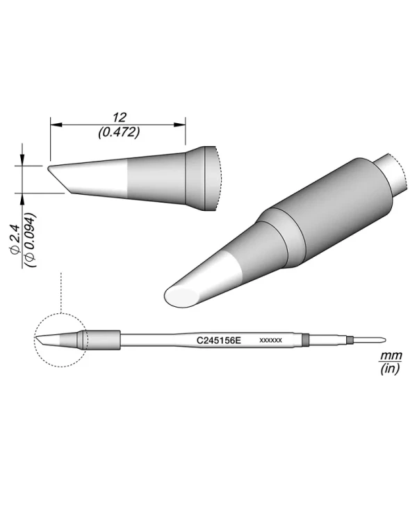 Elewant_Grot_stożkowy_ścięty_wzmacniany_2.40mm_JBC_C245156E