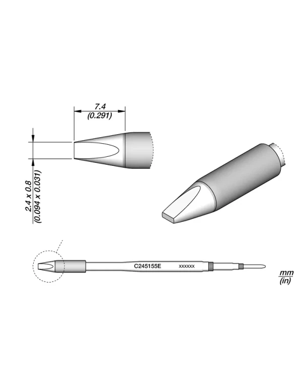 Elewant_Grot_wkrętakowy_2.40x0.80mm_wzmacniany_JBC_C245155E