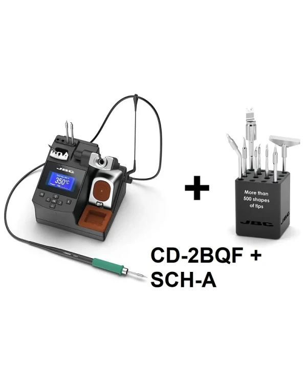 Elewant_Elewant_Stacja_lutownicza_JBC_CD-2BQF + Stojak na groty_JBC_SCH-A