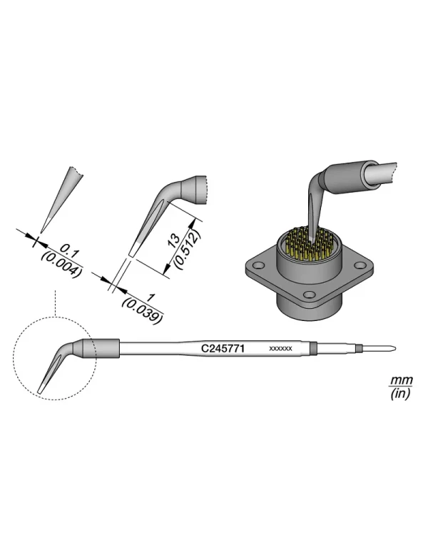Elewant_Grot_wkrętakowy_wygięty_1.00x0.10mm_JBC_C245771
