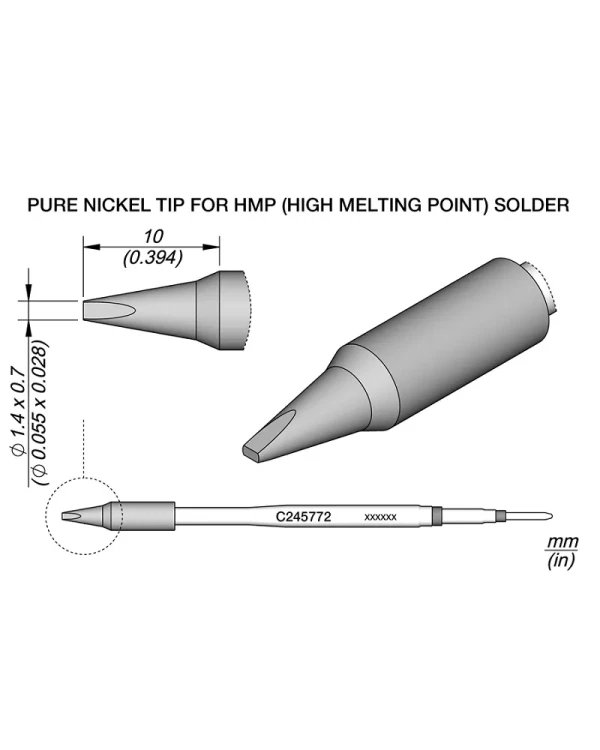 Elewant_Grot_wkrętakowy_1.40x0.70mm_nikiel_HMP_JBC_C245772