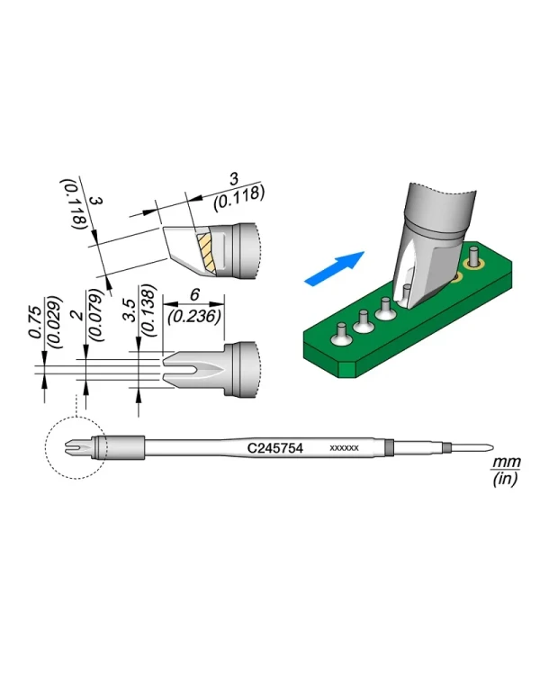 Elewant_Grot_do_elementów_przewlekanych_0.75mm_JBC_C245754