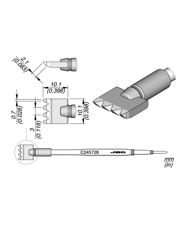 Elewant_Grot_do_lutowania_metodą_multipad_10.10mm_JBC_C245728
