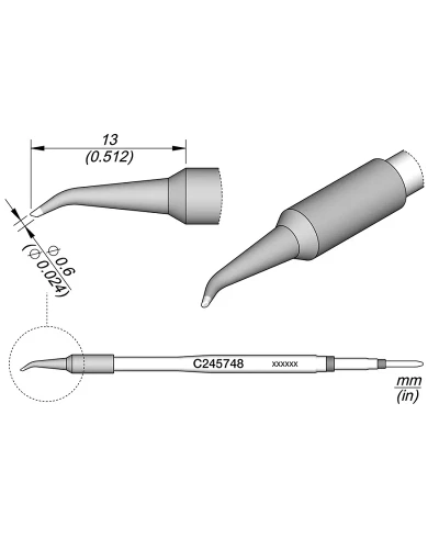 Grot_stozkowy_wygięty_sciety_0.60mm_JBC_C245748