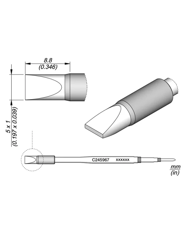 Grot_wkrętakowy_5.00x1.00mm_HT_JBC_C245967